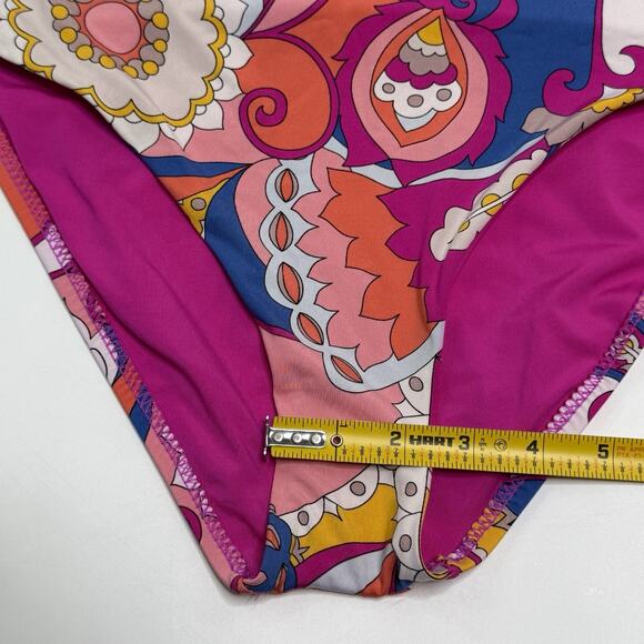 Trina Turk Sevilla Off the Shoulder One Piece Swimsuit US Size 6 Multi Colored - Picture 8 of 12